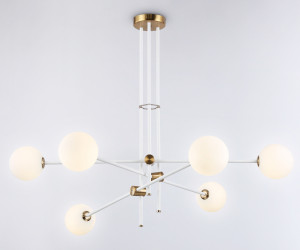 TR2521/6 WH/BS белый/латунь G9/6 max 10W D970*750