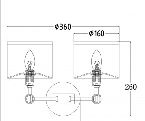 Настенный светильник (бра) Maytoni MOD088WL-02BS