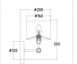 Настенный светильник (бра) Maytoni MOD088WL-01BS