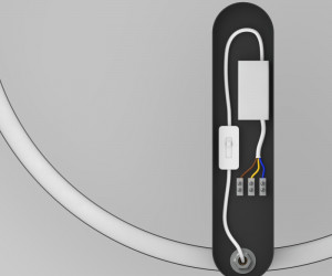 DK5035-BK Бра ROUND со светодиодом, IP20, 24W, 3000/4000/6500K, черный, алюминий