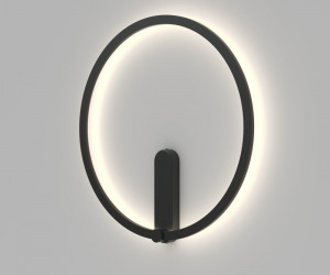 DK5035-BK Бра ROUND со светодиодом, IP20, 24W, 3000/4000/6500K, черный, алюминий