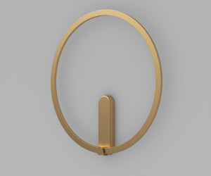 DK5035-SG Бра ROUND со светодиодом, IP20, 24W, 3000/4000/6500K, матовое золото, алюминий