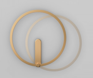 DK5035-SG Бра ROUND со светодиодом, IP20, 24W, 3000/4000/6500K, матовое золото, алюминий