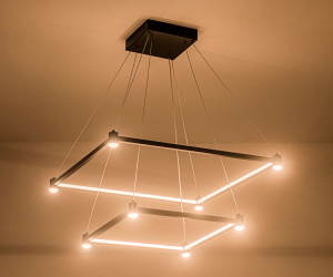 FL5597/2+8 BK черный 60W 3000K/4200K/6400K 600*600*1300 (без ПДУ)