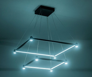 FL5597/2+8 BK черный 60W 3000K/4200K/6400K 600*600*1300 (без ПДУ)