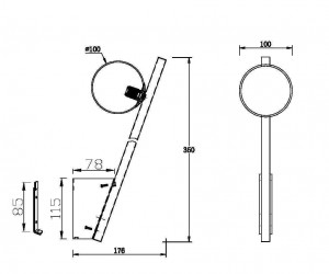 Настенный светильник (бра) Maytoni MOD175WL-01G