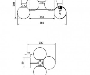 Настенный светильник (бра) Maytoni MOD547WL-05BS