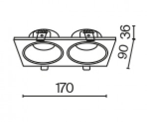 Встраиваемый светильник Technical DL033-2-02B