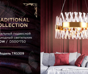 TR5309 GD/CL золото/прозрачный 100W D500*750 (Без ПДУ)