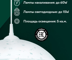 Подвесной светильник R1010-1P-350 WT 000031180