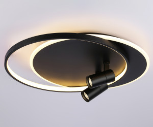 FL51393/1+2 BK черный 3000K-6400K 65W 560*480*120 (ПДУ РАДИО 2.4G)