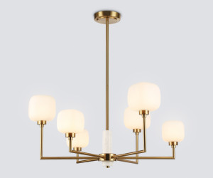 LH53015/6 BS/FR латунь/белый матовый G9*6 max 40W D690*680