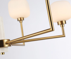 LH53015/6 BS/FR латунь/белый матовый G9*6 max 40W D690*680