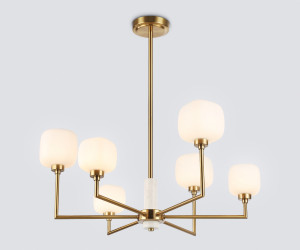 LH53015/6 BS/FR латунь/белый матовый G9*6 max 40W D690*680