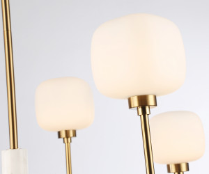 LH53015/6 BS/FR латунь/белый матовый G9*6 max 40W D690*680