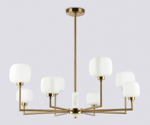 LH53017/8 BS/FR латунь/белый матовый G9*8 max 40W D830*680