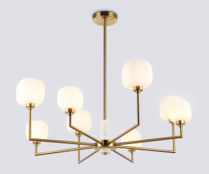 LH53017/8 BS/FR латунь/белый матовый G9*8 max 40W D830*680