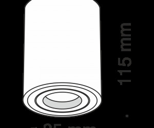 Потолочный светильник Technical C016CL-01W