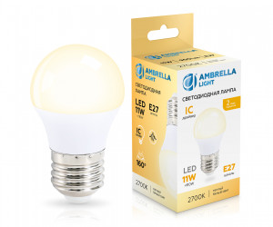 451103 LED G45 11W IC E27 2700K 175-265V