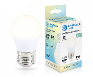 451104 LED G45 11W IC E27 4000K 175-265V
