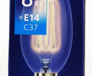 Светодиодная (LED)FIL Лампа Smartbuy-C37-8W/6000/E14 (SBL-C37F-8-60K-E14)