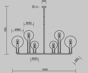 Подвесной светильник Maytoni MOD333PL-06B1