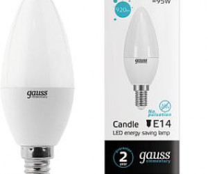 Лампа Gauss LED Elementary Свеча 12W 920lm E14 4100K 1/10/100