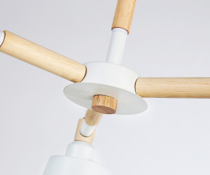 TR82204/3 WH/LW белый/светлое дерево E27/3 max 40W D560*430