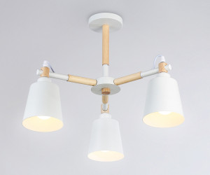 TR82204/3 WH/LW белый/светлое дерево E27/3 max 40W D560*430