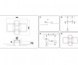 FA531/2+2 BK черный 105W 580*420*130 (ПДУ РАДИО 2.4G)