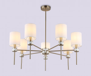 LH72373/7 DBS/WH темная латунь/белый E14/7 max 40W D840*720