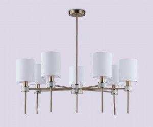 LH72373/7 DBS/WH темная латунь/белый E14/7 max 40W D840*720