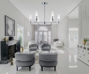 LH55151/6 CH/CL хром/прозрачный E14/6 max 40W D675*520