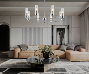 LH55152/8 CH/CL хром/прозрачный E14/8 max 40W D765*520