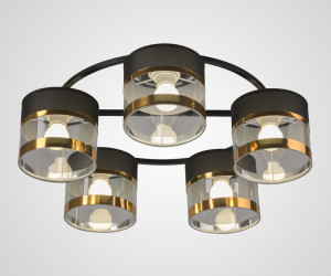 Потолочная люстра SL6601-5 BK+FGD 000060448