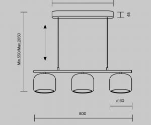 Подвесной светильник Maytoni MOD286PL-L12W3K