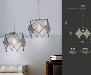 TR8421 BK/GD черный/золото E14 max 40W D285*1000