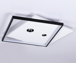 FL5065 WH/BK белый/черный 56W 3000K-6400K+4200K 500*500*60 (ПДУ РАДИО 2.4G)