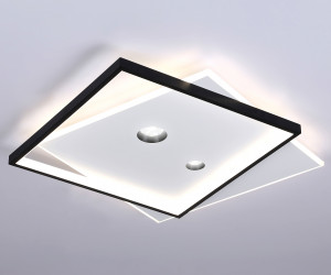 FL5065 WH/BK белый/черный 56W 3000K-6400K+4200K 500*500*60 (ПДУ РАДИО 2.4G)