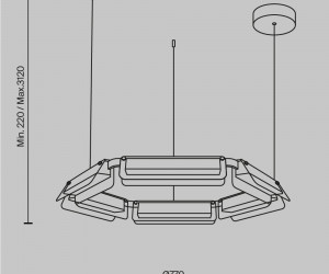 Подвесной светильник Maytoni MOD296PL-L40BS3K
