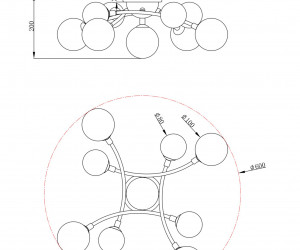 Потолочный светильник Freya FR5116CL-09BS