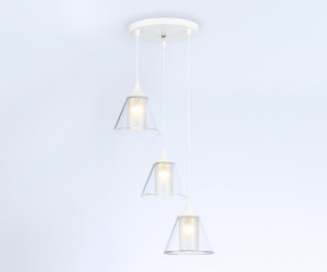 TR3553/3 WH/CL/FR белый/прозрачный/белый матовый E27/3 max 40W D340*800