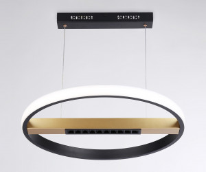 FL51489 BK/GD черный/золото 62W 3000K-6400K D600*1000 (ПДУ ИК)