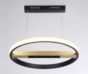 FL51489 BK/GD черный/золото 62W 3000K-6400K D600*1000 (ПДУ ИК)