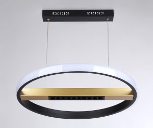 FL51489 BK/GD черный/золото 62W 3000K-6400K D600*1000 (ПДУ ИК)