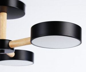 FL4823/3 BK черный 3000K-6400K 40W D580*160 (ПДУ ИК)