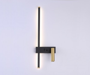 FL5209/2 BK/GD черный песок/золото LED 4200K 7W+5W 500*160*111.5