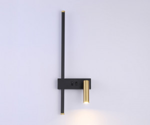 FL5209/2 BK/GD черный песок/золото LED 4200K 7W+5W 500*160*111.5