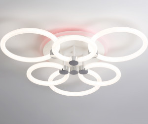 FA3844/3+3 WH белый 102W 3000K-6400K+RGB D670*115 (ПДУ РАДИО 2.4G)