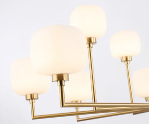 LH53019/12 BS/FR латунь/белый матовый G9*12 max 40W D910*680